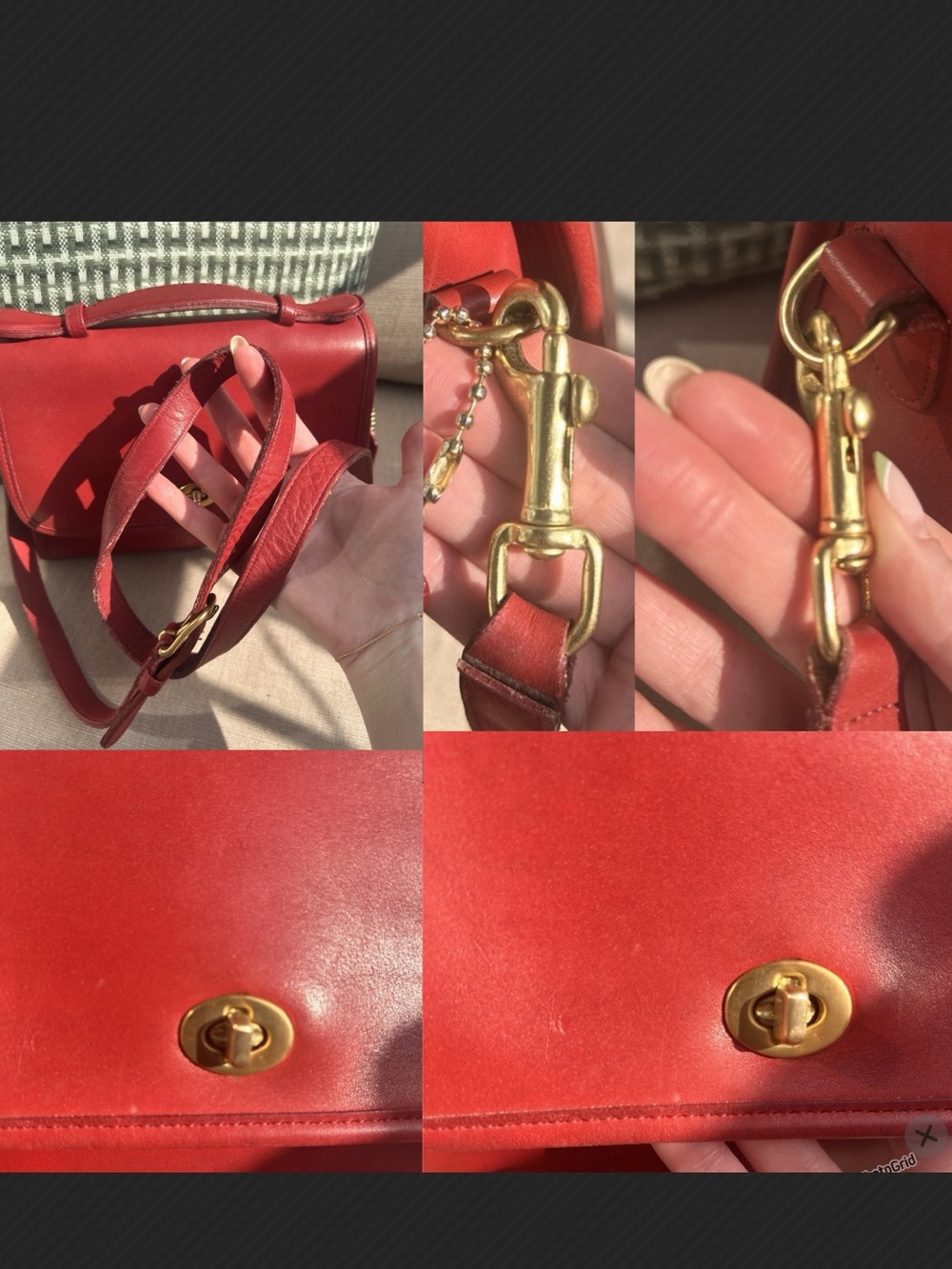 Vintage Coach Court Bag 9870 in red glove-tanned leat… - Gem